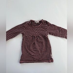 Noppies Pink and Black Casual Dress with Cinched Waist